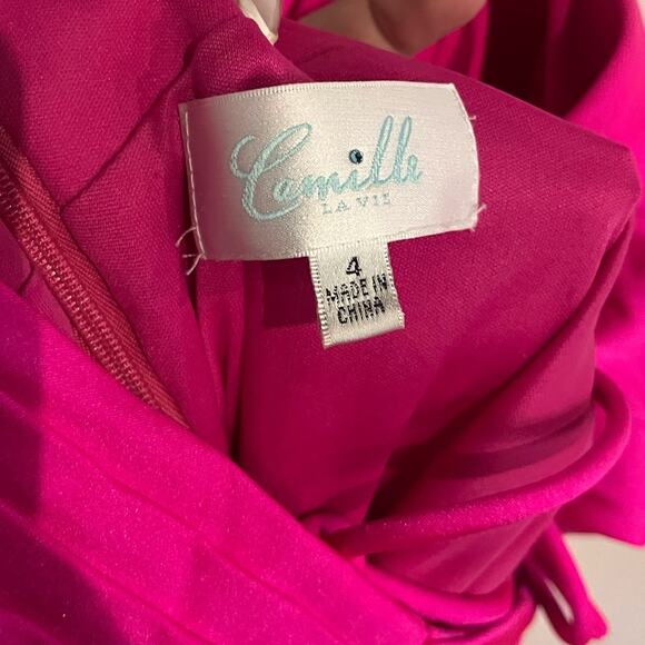 Bright pink size 4 Camilla evening gown dress - Picture 2 of 3